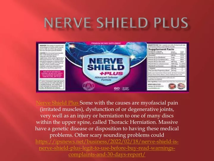 nerve shield plus some with the causes