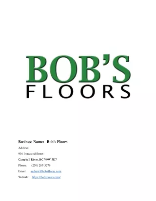 business name bob s floors