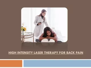 Does High Intensity Laser Therapy For Back Pain Really Work