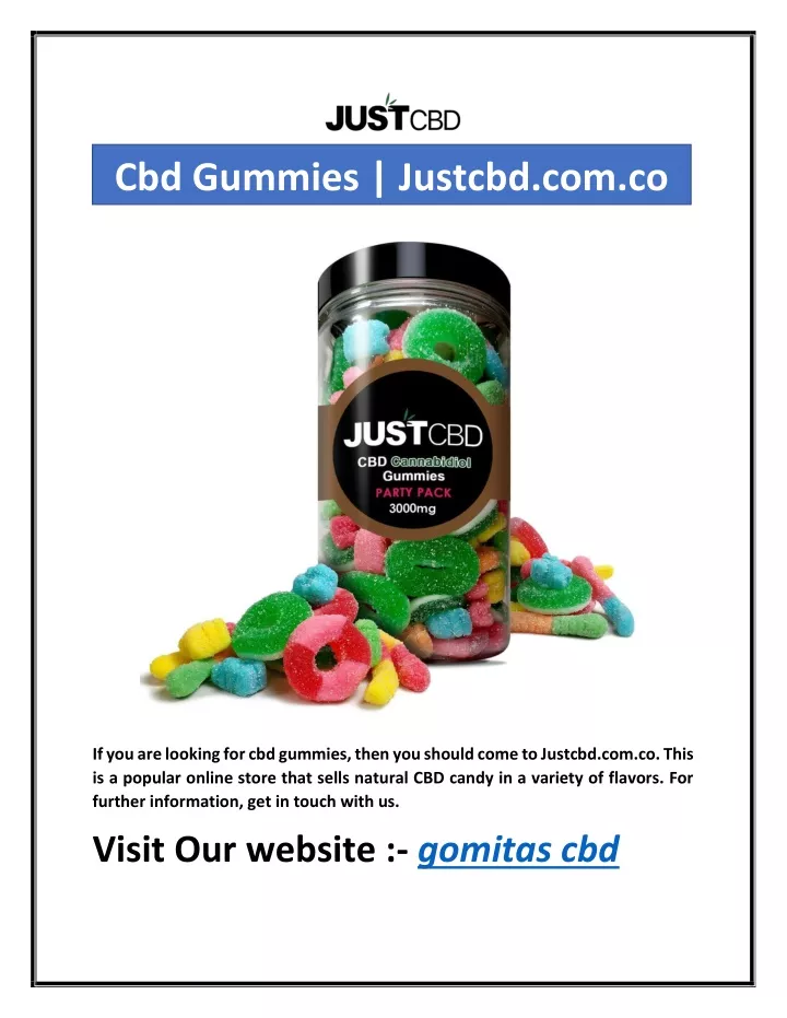 cbd gummies justcbd com co