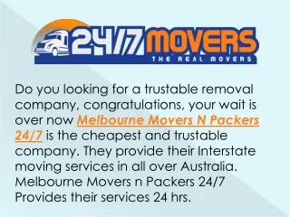 Trustable cheap interstate removalists in Melbourne(Australia)