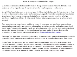what is conteneurisation informatique