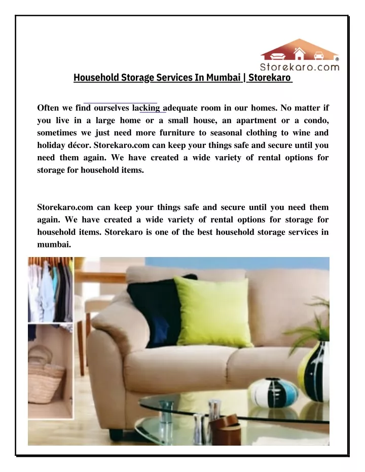 household storage services in mumbai storekaro