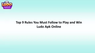 Top 9 Rules You Must Follow to Play and Win Ludo Apk Online-converted