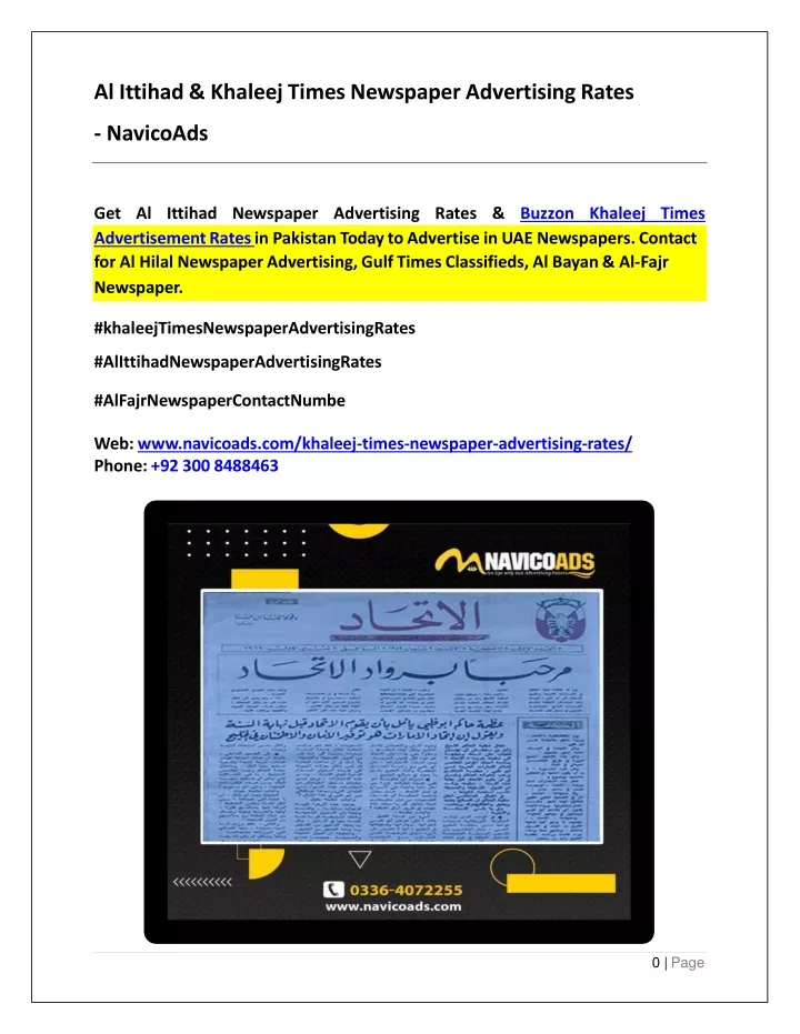 al ittihad khaleej times newspaper advertising