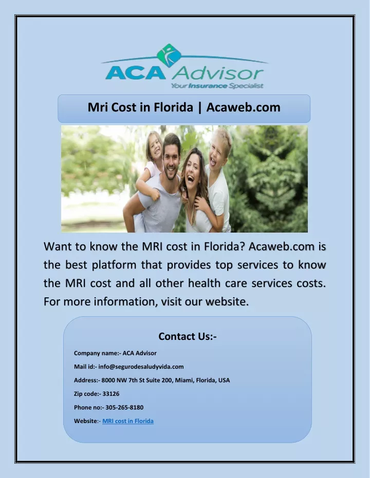 mri cost in florida acaweb com