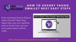 how to export yahoo emails best easy steps