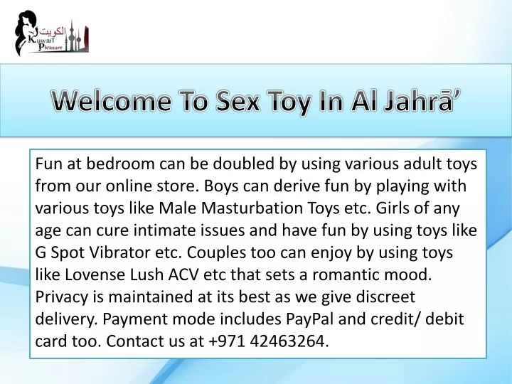 welcome to sex toy in al jahr