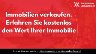 Immobilien Bewertung und verkaufen - Schweiz