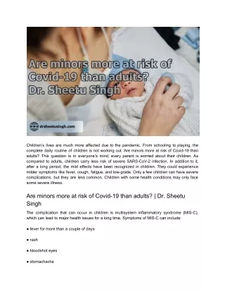 children s lives are much more affected