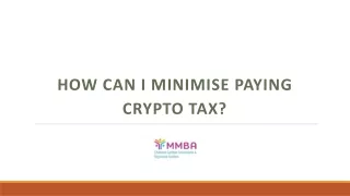 how can i minimise paying crypto tax