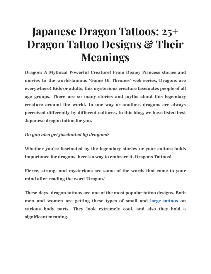 japanese dragon tattoos 25 dragon tattoo designs