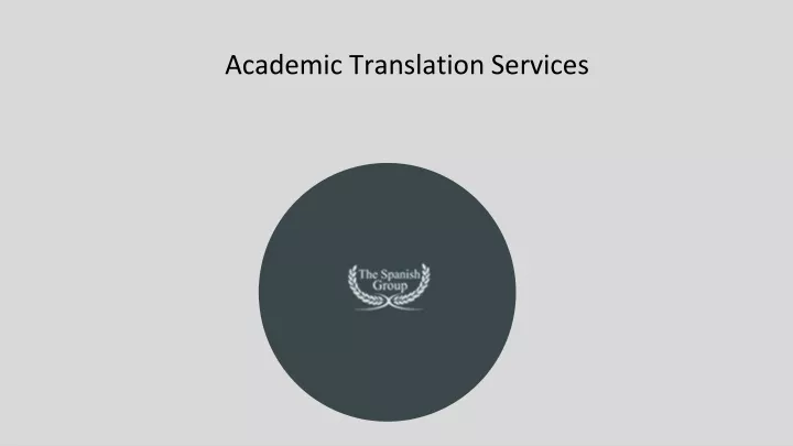 academic translation services