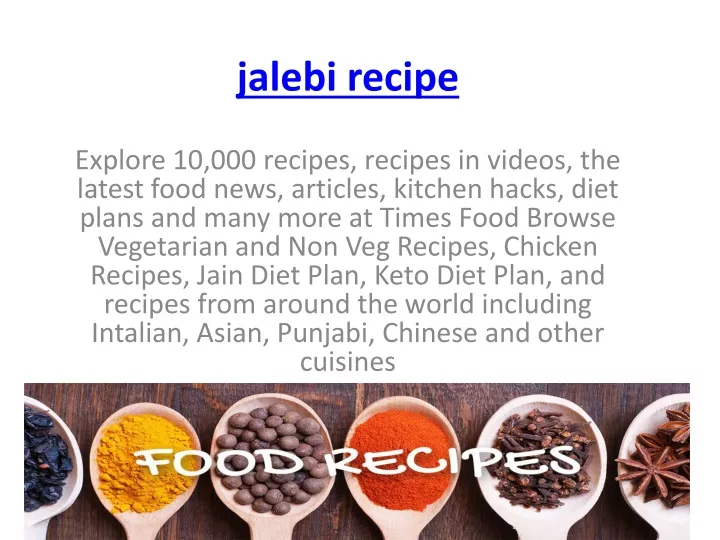 jalebi recipe