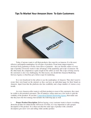 Tips To Market Your Amazon Store To Gain