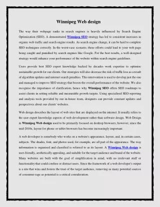 winnipeg web design