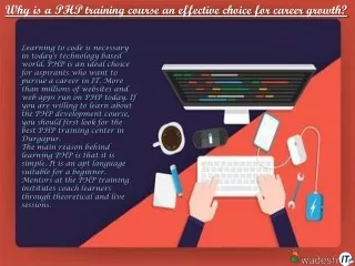 why is a php training course an effective choice