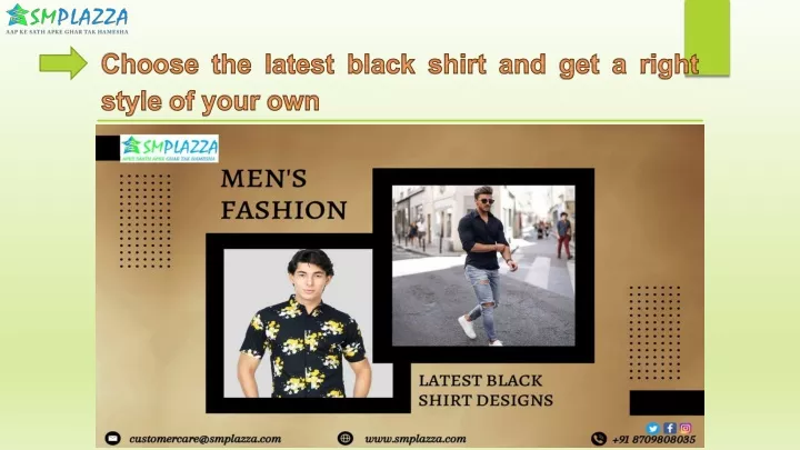 choose the latest black shirt and get a right