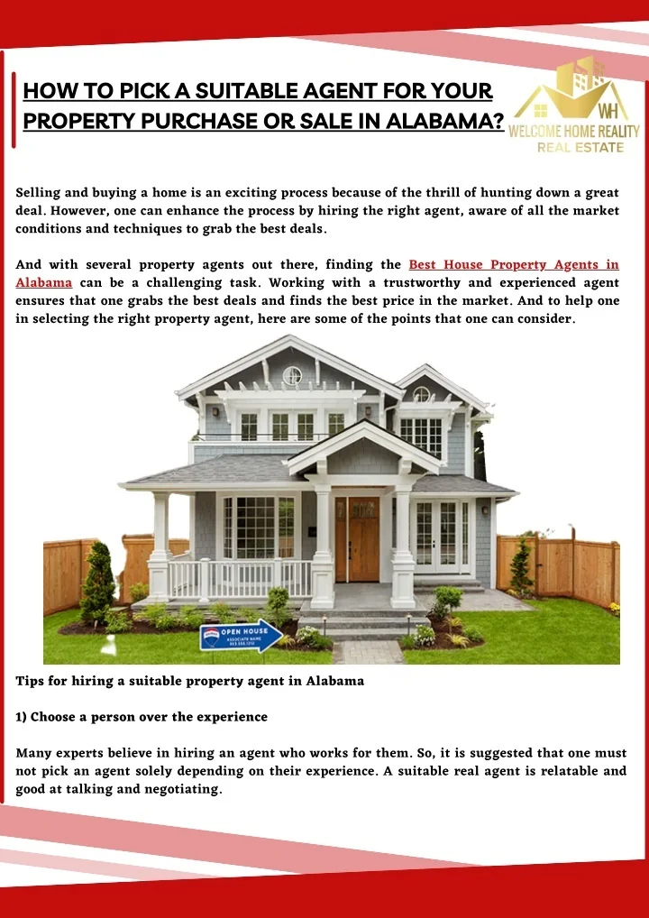 Suitable Agent PPT - Find the Best and New Homes for Sale in Alabama PowerPoint ...