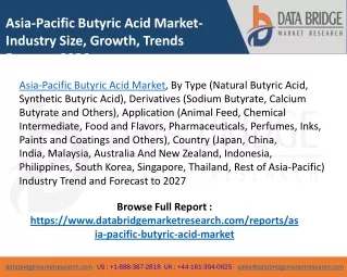 Asia-Pacific Butyric Acid Market