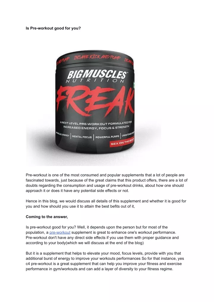 How Is Pre Workout Good For You at Gregory Raines blog