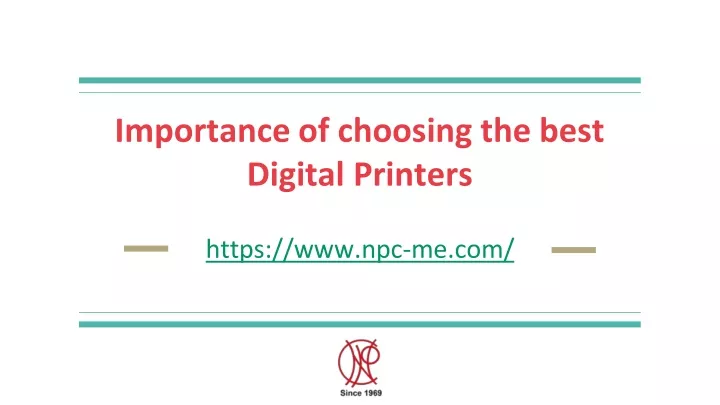 importance of choosing the best digital printers