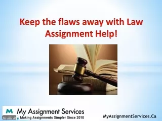 keep the flaws away with law assignment help
