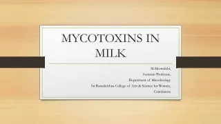 Mycotoxins in milk