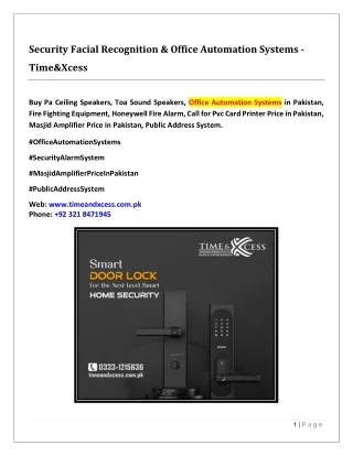 security facial recognition office automation