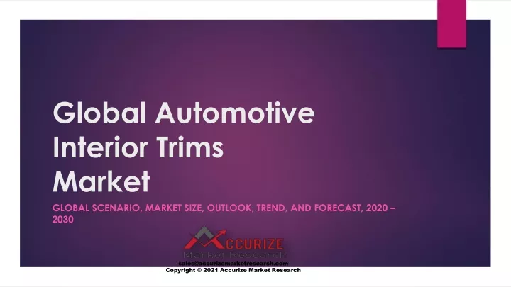 global automotive interior trims market