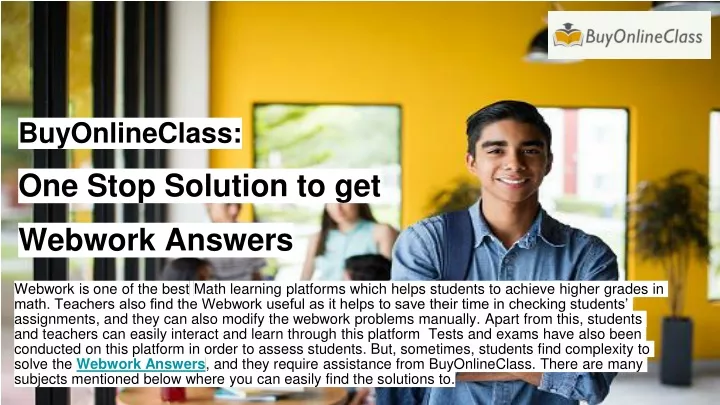 buyonlineclass one stop solution to get webwork answers