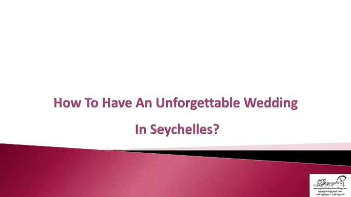 how to have an unforgettable wedding in seychelles