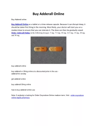 Buy Adderall Online