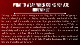 What To Wear When Going For Axe Throwing?