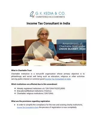 Income Tax Consultant in India