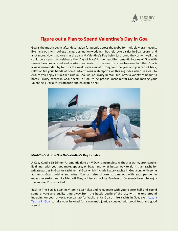 figure out a plan to spend valentine s day in goa