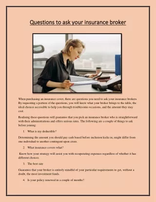 IA NZ Questions to ask your insurance broker