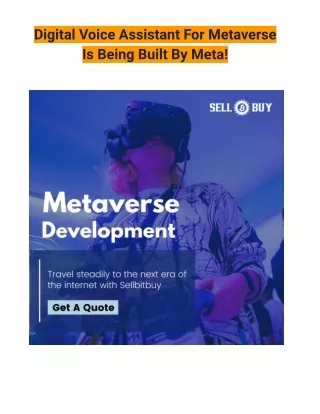 Digital Voice Assistant For Metaverse Is Being Built By Meta!