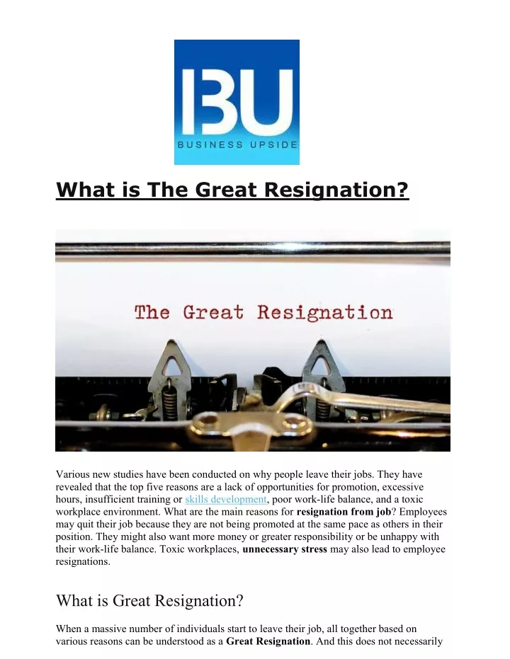 what is the great resignation
