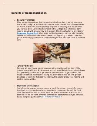 benefits of doors installation secure front door