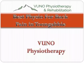 Best Physio For Back Pain in Toongabbie