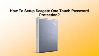 how to setup seagate one touch password protection