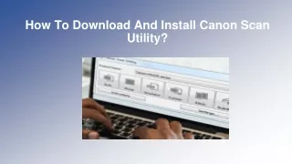 how to download and install canon scan utility