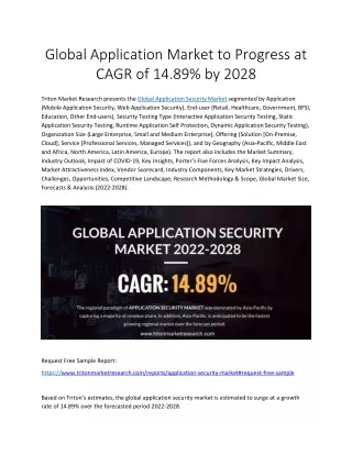 global application market to progress at cagr of 14 89 by 2028