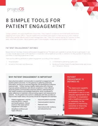8 Simple Tools for Patient Engagement