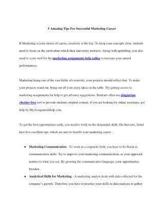 5 Amazing Tips For Successful Marketing Career-converted