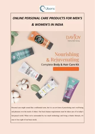 ONLINE PERSONAL CARE PRODUCTS FOR MEN'S & WOMEN'S IN INDIA - UBORIC