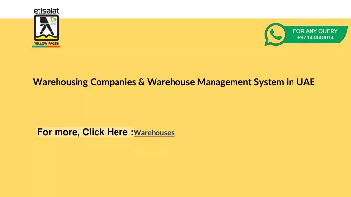 warehousing companies warehouse management system in uae