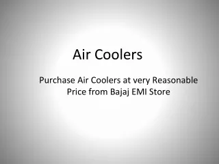 Purchase Air Coolers at Very Reasonable Price from Bajaj EMI Store