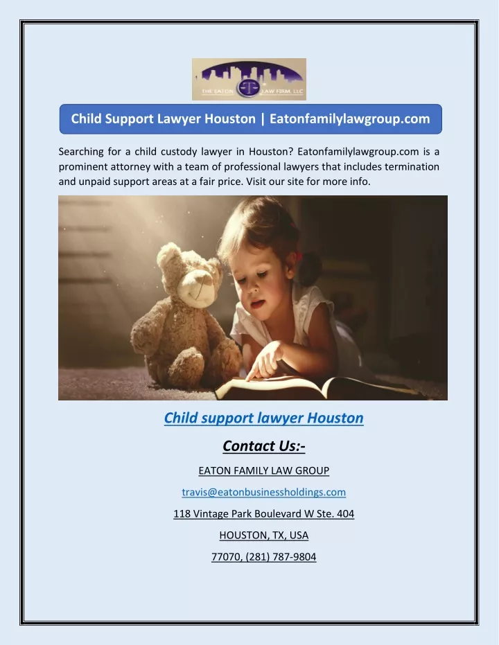 child support lawyer houston eatonfamilylawgroup